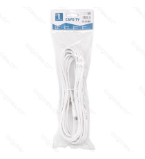 CAVO ANTENNA TV 5MT MASCHIO/FEMMINA BIANCO CERTIFICAZIONE CE 
