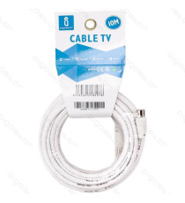CAVO ANTENNA TV 8MT MASCHIO/FEMMINA BIANCO CERTIFICAZIONE CE  CAVO ANTENNA TV 8MT MASCHIO/FEMMINA BIANCO CERTIFICAZIONE CE