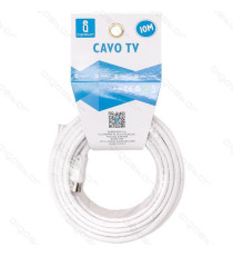CAVO ANTENNA TV 8MT MASCHIO/FEMMINA BIANCO CERTIFICAZIONE CE  CAVO ANTENNA TV 8MT MASCHIO/FEMMINA BIANCO CERTIFICAZIONE CE