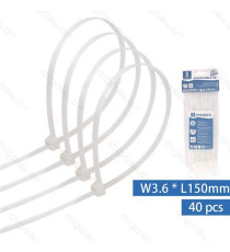 FASCETTA FERMACAVO IN NYLON 3,6mmX150mm GIALLA - CONFEZIONE DA 40 PEZZI - NYLON 66 - FASCETTE FERMACAVI FASCETTA FERMACAVO IN NYLON 3,6mmX150mm GIALLA - CONFEZIONE DA 40 PEZZI - NYLON 66 - FASCETTE FERMACAVI