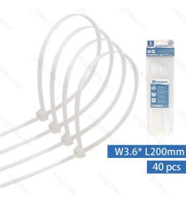 FASCETTA FERMACAVO IN NYLON 3,6mmX200mm GIALLA - CONFEZIONE DA 40 PEZZI - NYLON 66 - FASCETTE FERMACAVI FASCETTA FERMACAVO IN NYLON 3,6mmX200mm GIALLA - CONFEZIONE DA 40 PEZZI - NYLON 66 - FASCETTE FERMACAVI
