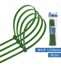 FASCETTA FERMACAVO IN NYLON 4,8mmX250mm NERA - CONFEZIONE DA 30 PEZZI - NYLON 66 - FASCETTE FERMACAVI FASCETTA FERMACAVO IN NYLON 4,8mmX250mm NERA - CONFEZIONE DA 30 PEZZI - NYLON 66 - FASCETTE FERMACAVI