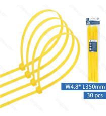 FASCETTA FERMACAVO IN NYLON 4,8mmX250mm GIALLA - CONFEZIONE DA 30 PEZZI - NYLON 66 - FASCETTE FERMACAVI FASCETTA FERMACAVO IN NYLON 4,8mmX250mm GIALLA - CONFEZIONE DA 30 PEZZI - NYLON 66 - FASCETTE FERMACAVI