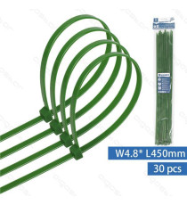 FASCETTA FERMACAVO IN NYLON 4,8mmX450mm NERA - CONFEZIONE DA 30 PEZZI - NYLON 66 - FASCETTE FERMACAVI FASCETTA FERMACAVO IN NYLON 4,8mmX450mm NERA - CONFEZIONE DA 30 PEZZI - NYLON 66 - FASCETTE FERMACAVI