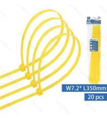 FASCETTA FERMACAVO IN NYLON 4,8mmX450mm GIALLA - CONFEZIONE DA 30 PEZZI - NYLON 66 - FASCETTE FERMACAVI FASCETTA FERMACAVO IN NYLON 4,8mmX450mm GIALLA - CONFEZIONE DA 30 PEZZI - NYLON 66 - FASCETTE FERMACAVI