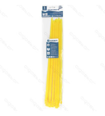 FASCETTA FERMACAVO IN NYLON 4,8mmX450mm GIALLA - CONFEZIONE DA 30 PEZZI - NYLON 66 - FASCETTE FERMACAVI FASCETTA FERMACAVO IN NYLON 4,8mmX450mm GIALLA - CONFEZIONE DA 30 PEZZI - NYLON 66 - FASCETTE FERMACAVI