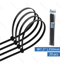 FASCETTA FERMACAVO IN NYLON 7,2mmX350mm BIANCA - CONFEZIONE DA 20 PEZZI - NYLON 66 - FASCETTE FERMACAVI FASCETTA FERMACAVO IN NYLON 7,2mmX350mm BIANCA - CONFEZIONE DA 20 PEZZI - NYLON 66 - FASCETTE FERMACAVI