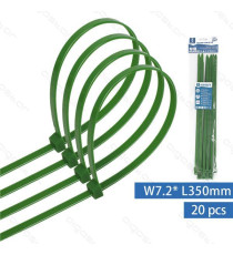 FASCETTA FERMACAVO IN NYLON 7,2mmX350mm NERA - CONFEZIONE DA 20 PEZZI - NYLON 66 - FASCETTE FERMACAVI FASCETTA FERMACAVO IN NYLON 7,2mmX350mm NERA - CONFEZIONE DA 20 PEZZI - NYLON 66 - FASCETTE FERMACAVI
