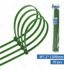 FASCETTA FERMACAVO IN NYLON 7,2mmX500mm NERA - CONFEZIONE DA 20 PEZZI - NYLON 66 - FASCETTE FERMACAVI FASCETTA FERMACAVO IN NYLON 7,2mmX500mm NERA - CONFEZIONE DA 20 PEZZI - NYLON 66 - FASCETTE FERMACAVI