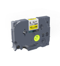 CASSETTA NASTRO TZ-FX611 COMPATIBILE BROTHER FLESSIBILE LAMINATO NERO/GIALLO 6mmX8m TZ-FX611 TZe-FX611 (NERO SU GIALLO)