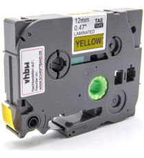 CASSETTA NASTRO TZ-FX621 COMPATIBILE BROTHER FLESSIBILE LAMINATO NERO/GIALLO 9mmX8m TZ-FX621 TZe-FX621 (NERO SU GIALLO)