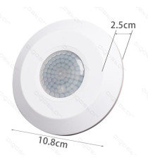 SENSORE DI MOVIMENTO A INFRAROSSI MOD.1 BIANCO MISURA D108xH25mm - DISTANZA RILEVAMENTO MAX 8MT - REGOLAZIONE DA 3 A 2000 LUX SENSORE DI MOVIMENTO A INFRAROSSI MOD.1 BIANCO MISURA D108xH25mm - DISTANZA RILEVAMENTO MAX 8MT - REGOLAZIONE DA 3 A 2000 LUX