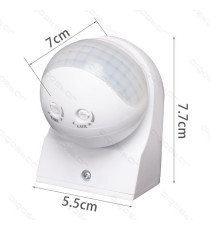 SENSORE DI MOVIMENTO A INFRAROSSI MOD.1 BIANCO MISURA D108xH25mm - DISTANZA RILEVAMENTO MAX 8MT - REGOLAZIONE DA 3 A 2000 LUX SENSORE DI MOVIMENTO A INFRAROSSI MOD.1 BIANCO MISURA D108xH25mm - DISTANZA RILEVAMENTO MAX 8MT - REGOLAZIONE DA 3 A 2000 LUX