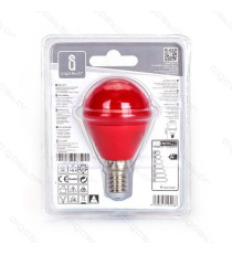 LAMPADINA LED A5 G45 5W ATTACCO E14 - 425 LUMEN - 6400K LUCE FREDDA - GRANDE ANGOLO 230 MISURA D45*H82mm CRI80Ra