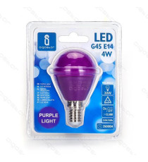 LAMPADINA LED LUCE ARANCIONE A5 G45 4W ATTACCO E14 - GRANDE ANGOLO 230 MISURA D45*H80mm (EQUIVALENTE A 30W AD INCADESCENZA) LAMPADINA LED LUCE ARANCIONE A5 G45 4W ATTACCO E14 - GRANDE ANGOLO 230 MISURA D45*H80mm (EQUIVALENTE A 30W AD INCADESCENZA)