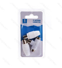 KIT CONNETTORE ANTENNA TV 3PZ 9.5MM SDOPPIATORE DUPLICATORE A T (2MASCHIO-1FEMMINA) + 2 CONNETTORI SPINE (FEMMINE)  JACK KIT CONNETTORE ANTENNA TV 3PZ 9.5MM SDOPPIATORE DUPLICATORE A T (2MASCHIO-1FEMMINA) + 2 CONNETTORI SPINE (FEMMINE)  JACK