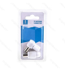 KIT CONNETTORE ANTENNA TV 4PZ 9.5MM SDOPPIATORE A 4 USCITE (2FEMMINE-2MASCHIO) + 3 CONNETTORI SPINE (2MASCHIO-1FEMMINA)  JACK KIT CONNETTORE ANTENNA TV 4PZ 9.5MM SDOPPIATORE A 4 USCITE (2FEMMINE-2MASCHIO) + 3 CONNETTORI SPINE (2MASCHIO-1FEMMINA)  JACK