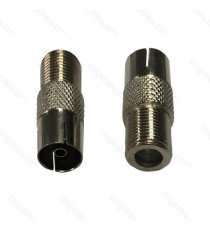 KIT CONNETTORE ANTENNA TV 4PZ 9.5MM SDOPPIATORE A 4 USCITE (2FEMMINE-2MASCHIO) + 3 CONNETTORI SPINE (2MASCHIO-1FEMMINA)  JACK