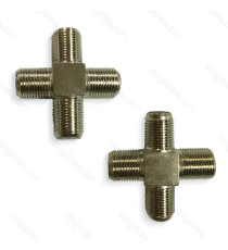 CONNETTORE IN LEGA DI ZINCO DA ADATTATORE PAL FEMMINA A F FEMMINA 2PZ PER ANTENNTA TV - METALLO