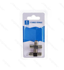 CONNETTORE IN LEGA DI ZINCO ADATTATORE A 4 USCITE DI TIPO F 2PZ PER ANTENNTA TV - METALLO CONNETTORE IN LEGA DI ZINCO ADATTATORE A 4 USCITE DI TIPO F 2PZ PER ANTENNTA TV - METALLO