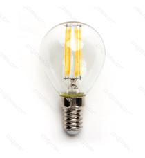 LAMPADINA LED FILAMENTO G45 4W ATTACCO E14 470 LUMEN 2700K LUCE CALDA D45*H78mm ANGOLO 360 GRADI EQUIVALE A 40W AD INCADESCENZA LAMPADINA LED FILAMENTO G45 4W ATTACCO E14 470 LUMEN 2700K LUCE CALDA D45*H78mm ANGOLO 360 GRADI EQUIVALE A 40W AD INCADESCENZA