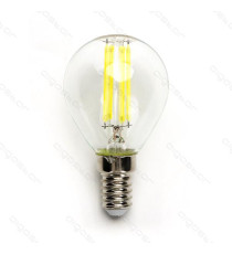 LAMPADINA LED FILAMENTO G45 4W ATTACCO E14 470 LUMEN 2700K LUCE CALDA D45*H78mm ANGOLO 360 GRADI EQUIVALE A 40W AD INCADESCENZA LAMPADINA LED FILAMENTO G45 4W ATTACCO E14 470 LUMEN 2700K LUCE CALDA D45*H78mm ANGOLO 360 GRADI EQUIVALE A 40W AD INCADESCENZA