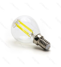 LAMPADINA LED FILAMENTO G45 4W ATTACCO E14 470 LUMEN 2700K LUCE CALDA D45*H78mm ANGOLO 360 GRADI EQUIVALE A 40W AD INCADESCENZA LAMPADINA LED FILAMENTO G45 4W ATTACCO E14 470 LUMEN 2700K LUCE CALDA D45*H78mm ANGOLO 360 GRADI EQUIVALE A 40W AD INCADESCENZA