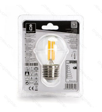 LAMPADINA LED FILAMENTO G45 4W ATTACCO E14 470 LUMEN 2700K LUCE CALDA D45*H78mm ANGOLO 360 GRADI EQUIVALE A 40W AD INCADESCENZA LAMPADINA LED FILAMENTO G45 4W ATTACCO E14 470 LUMEN 2700K LUCE CALDA D45*H78mm ANGOLO 360 GRADI EQUIVALE A 40W AD INCADESCENZA
