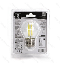 LAMPADINA LED FILAMENTO G45 4W ATTACCO E14 470 LUMEN 2700K LUCE CALDA D45*H78mm ANGOLO 360 GRADI EQUIVALE A 40W AD INCADESCENZA LAMPADINA LED FILAMENTO G45 4W ATTACCO E14 470 LUMEN 2700K LUCE CALDA D45*H78mm ANGOLO 360 GRADI EQUIVALE A 40W AD INCADESCENZA
