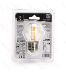 LAMPADINA LED FILAMENTO G45 4W ATTACCO E14 470 LUMEN 2700K LUCE CALDA D45*H78mm ANGOLO 360 GRADI EQUIVALE A 40W AD INCADESCENZA