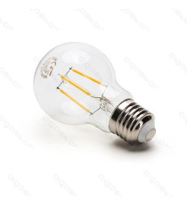 LAMPADINA LED FILAMENTO A60 4W ATTACCO E27 470 LUMEN 2700K LUCE CALDA D60*H105mm ANGOLO 360 GRADI EQUIVALE A 40W AD INCADESCENZA LAMPADINA LED FILAMENTO A60 4W ATTACCO E27 470 LUMEN 2700K LUCE CALDA D60*H105mm ANGOLO 360 GRADI EQUIVALE A 40W AD INCADESCENZA