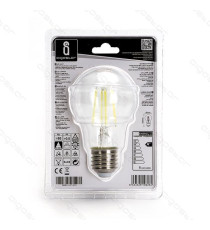 LAMPADINA LED FILAMENTO A60 4W ATTACCO E27 470 LUMEN 2700K LUCE CALDA D60*H105mm ANGOLO 360 GRADI EQUIVALE A 40W AD INCADESCENZA LAMPADINA LED FILAMENTO A60 4W ATTACCO E27 470 LUMEN 2700K LUCE CALDA D60*H105mm ANGOLO 360 GRADI EQUIVALE A 40W AD INCADESCENZA
