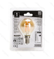 LAMPADINA LED FILAMENTO AMBRATA G45 4W ATTACCO E14 420 LUMEN 2200K LUCE CALDA D45*H78mm ANGOLO 360° EQUIVALE 37W INCADESCENZA LAMPADINA LED FILAMENTO AMBRATA G45 4W ATTACCO E14 420 LUMEN 2200K LUCE CALDA D45*H78mm ANGOLO 360° EQUIVALE 37W INCADESCENZA