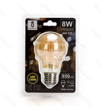 LAMPADINA LED FILAMENTO AMBRATA G45 4W ATTACCO E27 420 LUMEN 2200K LUCE CALDA D45*H73mm ANGOLO 360° EQUIVALE 37W INCADESCENZA