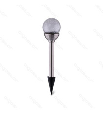 LAMPADA SOLARE DA GIARDINO LED  0,08W 1,5 LUMEN 6500K LUCE FREDDA L125*W125*H366mm 2V - LAMPADE SOLARE IMPERMEABILE IN ACCIAIO