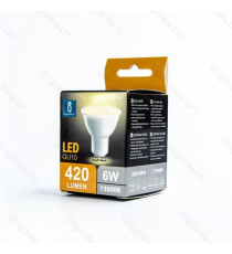 FARETTO LED GU10 A5 6W 440 LUMEN COLOR BOX 6400K LUCE FREDDA MISURA D50*H55mm EQUIVALE A 45W INCANDESCENZA  FARETTO LED GU10 A5 6W 440 LUMEN COLOR BOX 6400K LUCE FREDDA MISURA D50*H55mm EQUIVALE A 45W INCANDESCENZA