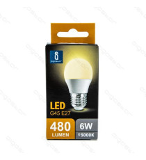 LAMPADINA LED A5 G45 6W ATTACCO E27 500 LUMEN COLOR BOX 4000K LUCE NATURALE ANGOLO 230 D45*H80mm EQUIVALE 50W INCANDESCENZA LAMPADINA LED A5 G45 6W ATTACCO E27 500 LUMEN COLOR BOX 4000K LUCE NATURALE ANGOLO 230 D45*H80mm EQUIVALE 50W INCANDESCENZA