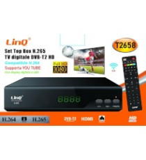 DECODER DIGITALE TERRESTRE HD DVB-T2 LINQ T2658 H265 USB SCART CON HDMI HD SUPPORT 4K RICEVITORE DIGITALE DI ULTIMA GENERAZIONE DECODER DIGITALE TERRESTRE HD DVB-T2 LINQ T2658 H265 USB SCART CON HDMI HD SUPPORT 4K RICEVITORE DIGITALE DI ULTIMA GENERAZIONE