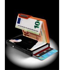 PORTA TESSERE MONDRAGHI RACING ORANGE - MINI WALLET IN PELLE CON PROTEZIONE RFID - 9 TESSERE - CARDS + BANCONOTE MADE IN ITALY PORTA TESSERE MONDRAGHI RACING ORANGE - MINI WALLET IN PELLE CON PROTEZIONE RFID - 9 TESSERE - CARDS + BANCONOTE MADE IN ITALY