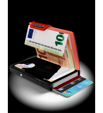 PORTA TESSERE MONDRAGHI RACING RED - MINI WALLET IN PELLE CON PROTEZIONE RFID - 9 TESSERE - CARDS + BANCONOTE MADE IN ITALY PORTA TESSERE MONDRAGHI RACING RED - MINI WALLET IN PELLE CON PROTEZIONE RFID - 9 TESSERE - CARDS + BANCONOTE MADE IN ITALY
