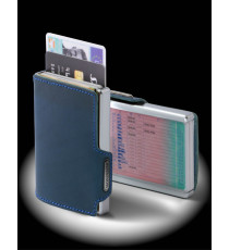 PORTA TESSERE MONDRAGHI ELEGANCE BLUE - MINI WALLET IN PELLE CON PROTEZIONE RFID - 9 TESSERE CARDS + BANCONOTE MADE IN ITALY PORTA TESSERE MONDRAGHI ELEGANCE BLUE - MINI WALLET IN PELLE CON PROTEZIONE RFID - 9 TESSERE CARDS + BANCONOTE MADE IN ITALY
