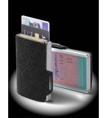 PORTA TESSERE MONDRAGHI ELEGANCE CUT BLACK - MINI WALLET IN PELLE CON PROTEZIONE RFID 9 TESSERE CARDS + BANCONOTE MADE IN ITALY PORTA TESSERE MONDRAGHI ELEGANCE CUT BLACK - MINI WALLET IN PELLE CON PROTEZIONE RFID 9 TESSERE CARDS + BANCONOTE MADE IN ITALY