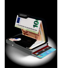 Porta tessere Mondraghi CARBON,mini wallet in pelle con protezione RFID,fino a 9 tessere + banconote Made in Italy Porta tessere Mondraghi CARBON,mini wallet in pelle con protezione RFID,fino a 9 tessere + banconote Made in Italy