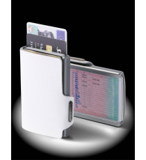 PORTA TESSERE MONDRAGHI SAFFIANO WHITE - MINI WALLET IN PELLE CON PROTEZIONE RFID - 9 TESSERE CARDS + BANCONOTE MADE IN ITALY PORTA TESSERE MONDRAGHI SAFFIANO WHITE - MINI WALLET IN PELLE CON PROTEZIONE RFID - 9 TESSERE CARDS + BANCONOTE MADE IN ITALY