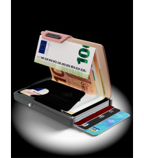 Porta tessere Mondraghi SAFFIANO PINK,mini wallet in pelle con protezione RFID,fino a 9 tessere + banconote Made in Italy Porta tessere Mondraghi SAFFIANO PINK,mini wallet in pelle con protezione RFID,fino a 9 tessere + banconote Made in Italy
