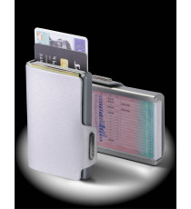 PORTA TESSERE MONDRAGHI SAFFIANO SILVER - MINI WALLET IN PELLE CON PROTEZIONE RFID - 9 TESSERE CARDS + BANCONOTE MADE IN ITALY PORTA TESSERE MONDRAGHI SAFFIANO SILVER - MINI WALLET IN PELLE CON PROTEZIONE RFID - 9 TESSERE CARDS + BANCONOTE MADE IN ITALY