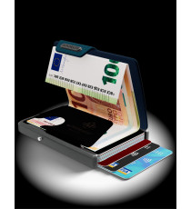 Porta tessere Mondraghi SAFFIANO BLUE,mini wallet in pelle con protezione RFID,fino a 9 tessere + banconote Made in Italy Porta tessere Mondraghi SAFFIANO BLUE,mini wallet in pelle con protezione RFID,fino a 9 tessere + banconote Made in Italy