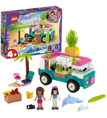 Lego Friends - Il Furgone dei Frullati - Playset con Emma, 2 Delfini e Una Spiaggia - 41397