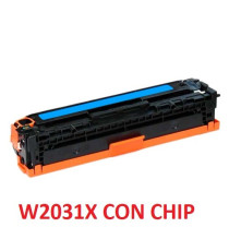 Toner Compatibile HP 415X W2031X Ciano 6.000 Pagine con Chip per Color LaserJet Pro M454 M479 Enterprise M455 M480
