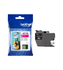 ORIGINALE BROTHER LC421XLM MAGENTA ALTA CAPACITA' CARTUCCIA PER BROTHER DCP-J1050DW,J1140DW,MFC-J1010DW LC-421XL 500 PAGINE